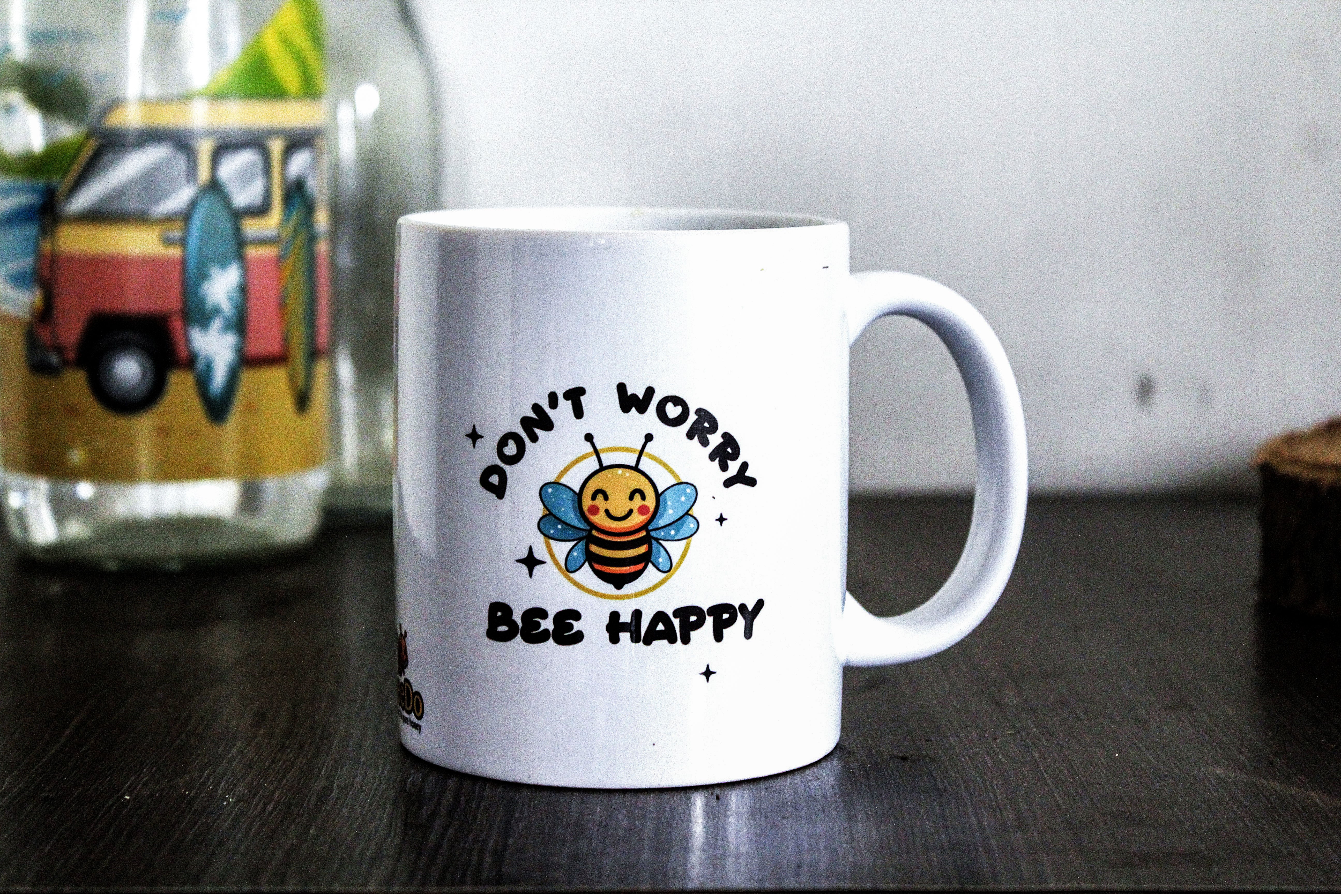 BeeDo Coffee Mugs - Cute, Funny and Adorable Honey Bee Theme 3D White Ceramic Coffee Mugs