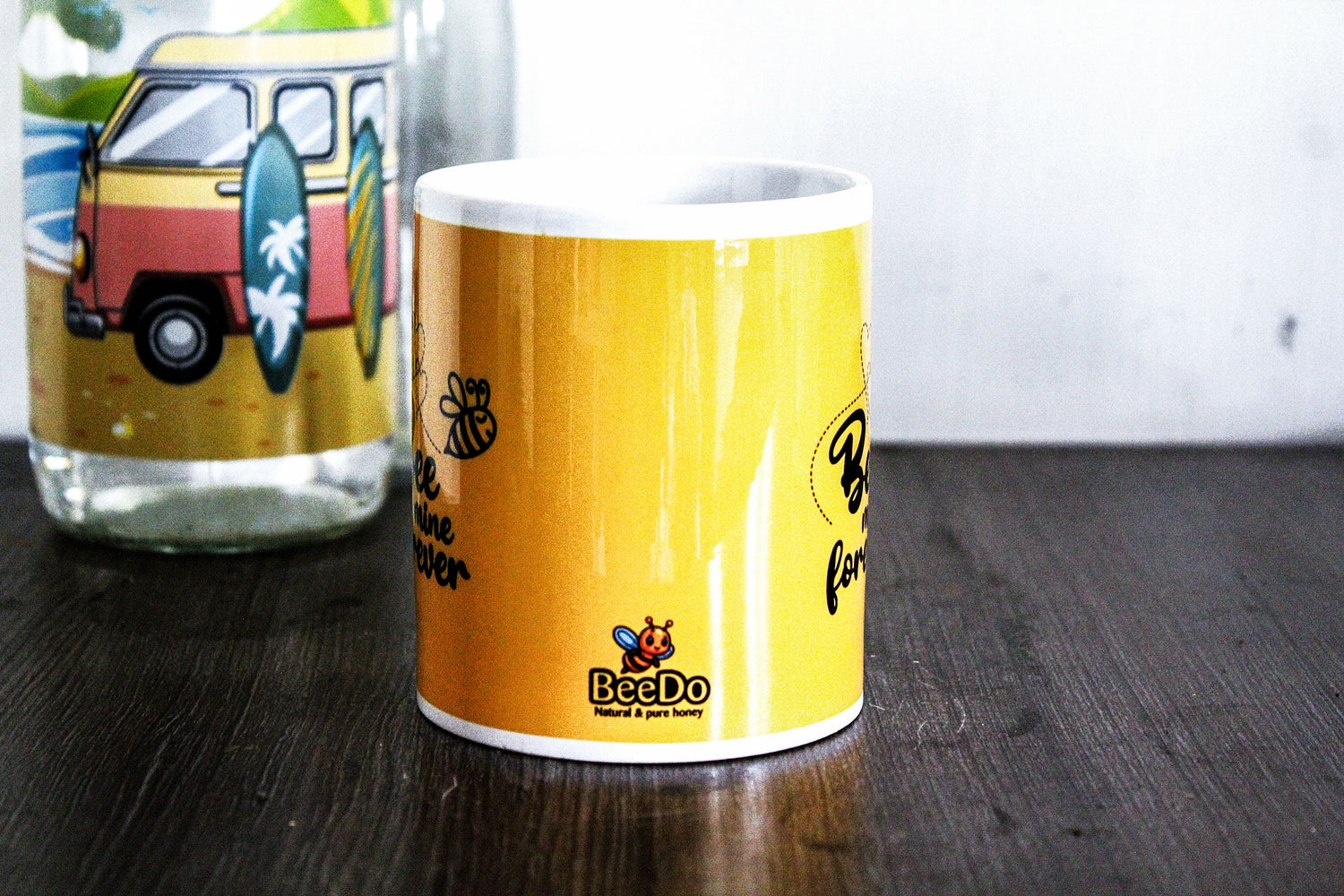 BeeDo Coffee Mugs - Cute, Funny and Adorable Honey Bee Theme 3D White Ceramic Coffee Mugs
